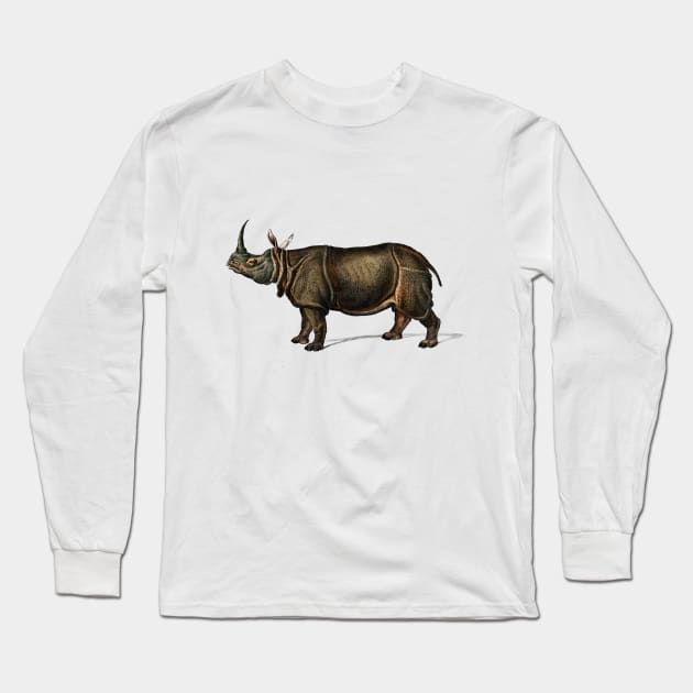 Rhino Long Sleeve T-Shirt by Mako Design 